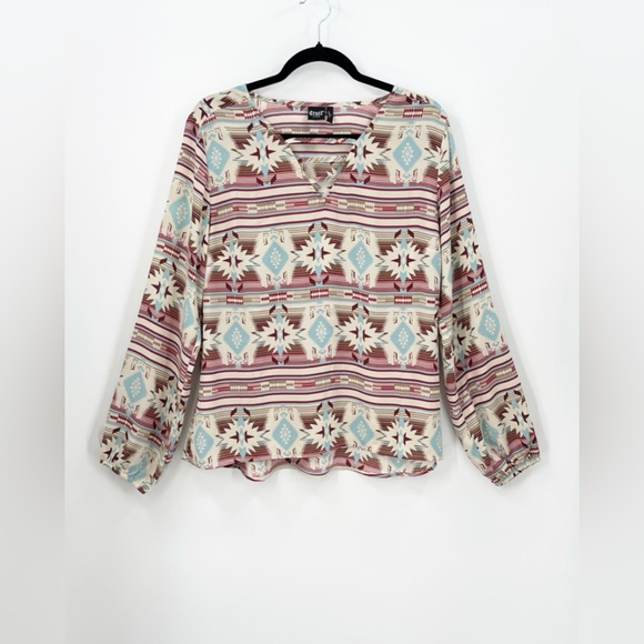 CRUEL DENIM Southwest Print Blouse - Picture 2 of 4